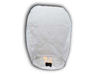 White Sky Lanterns sold here at Southgate Sky Lanterns / Southgate Fireworks